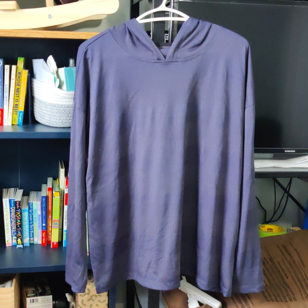NWOT Blue gray Athletic Pullover Hoodie